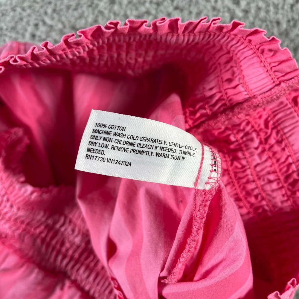 A New Day Womens Pink Striped Smocked Waist Shorts Size Medium NWT - Picture 11 of 12